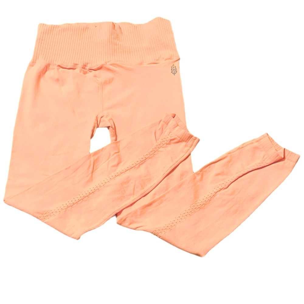 Free People High Rise 7/8 Good Karma Leggings Peach XS/S NWOT
